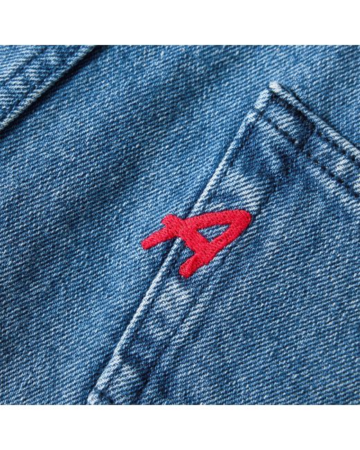 Aape Blue Denim Short Sn63 for men