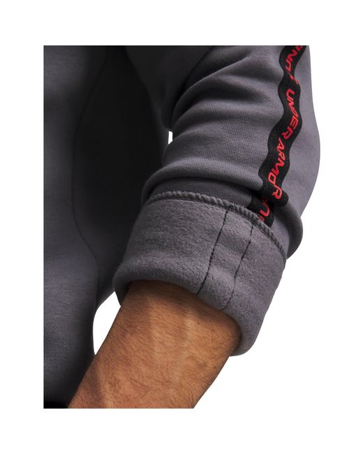Under Armour Blue Icon Fleece Taping Hoodie for men