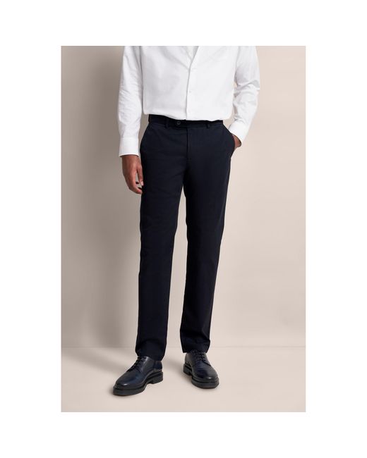 Bugatti Blue Cotton Chinos for men