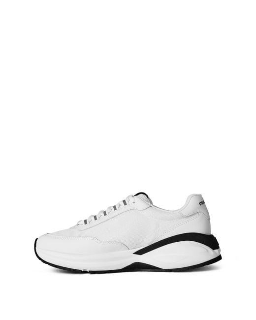DSquared² White Leather Dash Sneakers for men