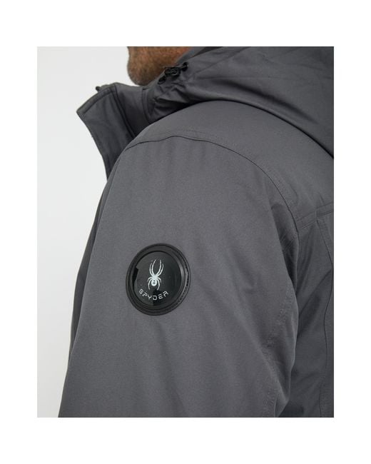 Spyder Gray Snow System Ski Jacket for men