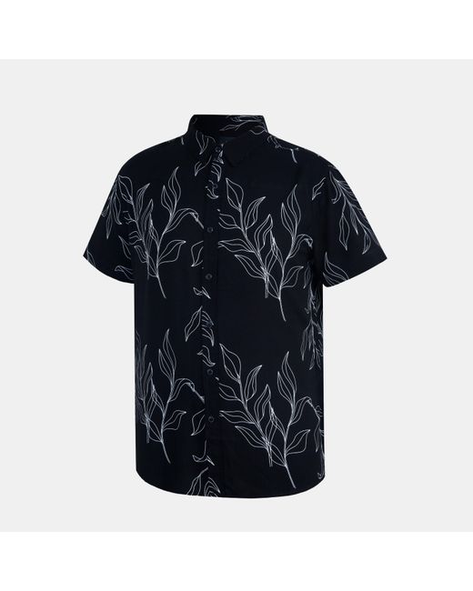 Firetrap Black Short-Sleeve Patterned Shirt for men