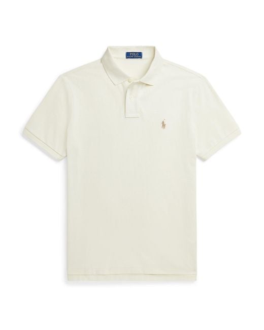 Polo Ralph Lauren Natural Custom Short Sleeve Polo Shirt for men