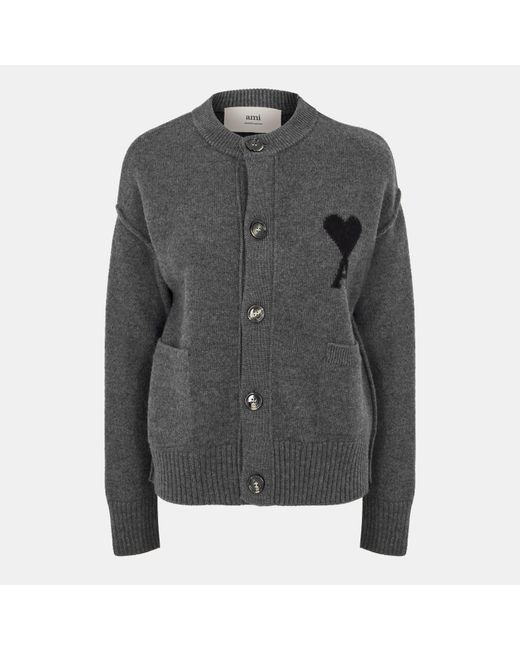 AMI Gray De Coeur Jumper