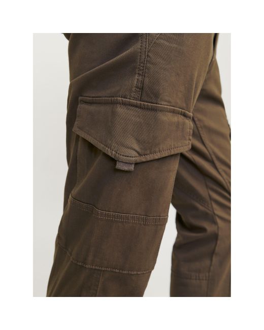 Jack & Jones Brown Paul Cargo Trousers for men