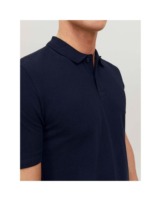 Jack & Jones Blue Short Sleeve Polo Shirt for men