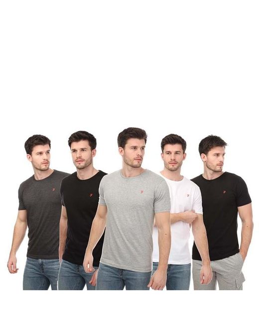 Farah Multicolor Briars 5 Pack Lounge T-shirts for men