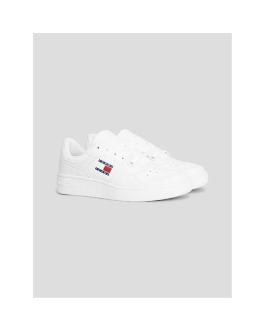 Tommy Hilfiger White Essential Retro Basketball Trainers