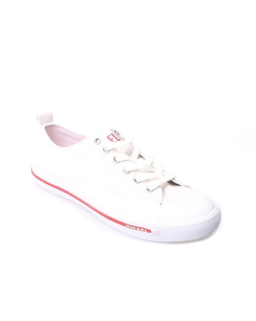 DIESEL White S-Athos Low Trainers Size 11