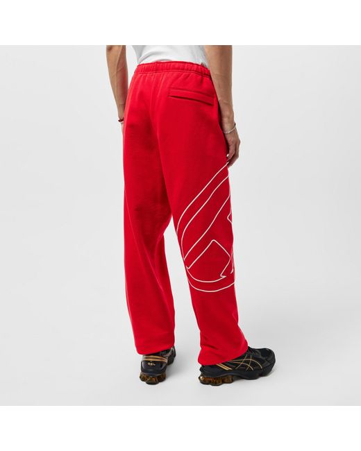 DIESEL Red Large Logo Jogging Bottoms for men