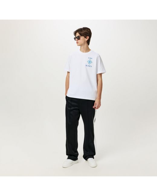 Casablanca Black Open Hem Fleece Relaxed Fit Joggers for men