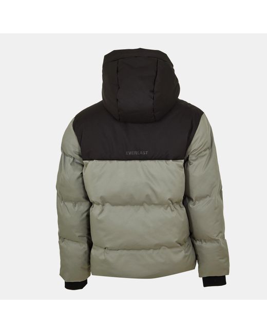 Everlast Green Water Resistant Windproof Hooded Short Puffer Jacket for men