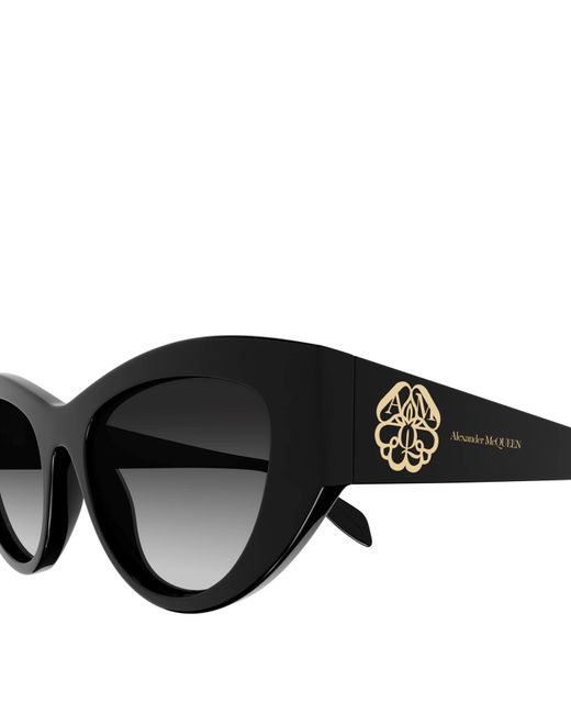 McQueen Black Cat-Eye Sunglasses
