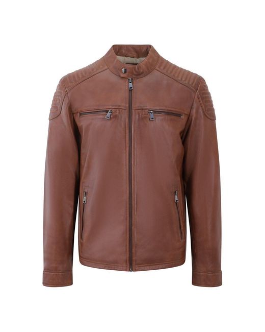 PRIMEHIDE Leather Purple Thomas Biker Leather Long Sleeve Leather Jacket for men