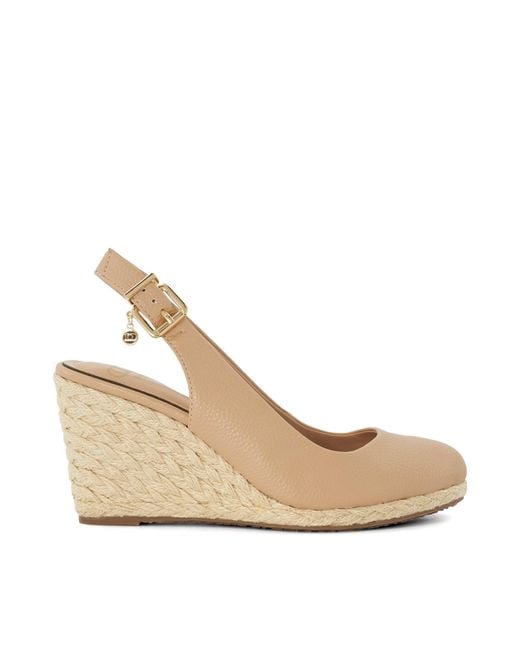Dune Natural Cadies Wedge Sandal