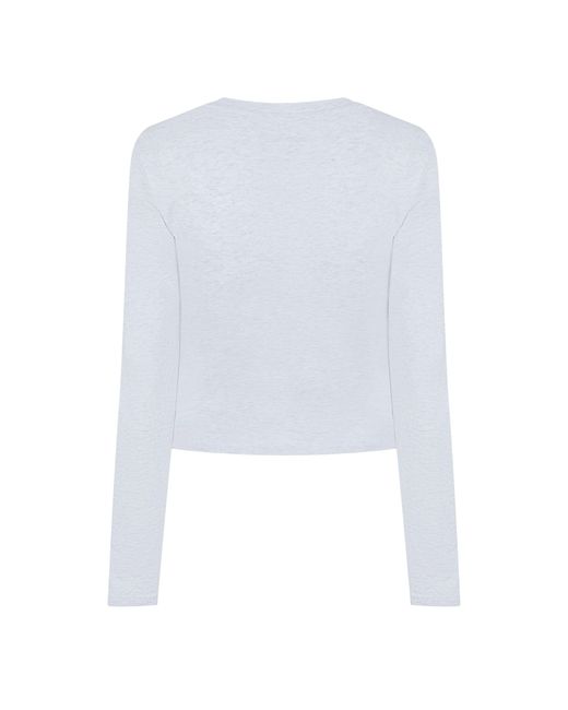DKNY Blue Logo Long Sleeve T Shirt