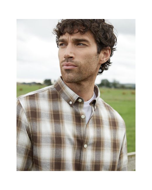 Threadbare Green Cheque Long-Sleeve Patterned Shirt for men