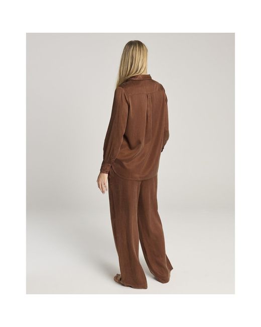 Nudea Brown Eco-Luxe Midi Shirt