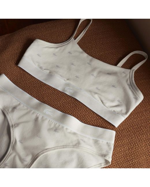 Lacoste White Stretch Cotton Briefs