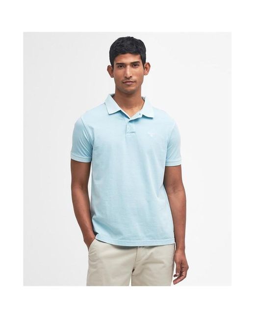 Barbour Blue Terra Dye Polo Shirt for men