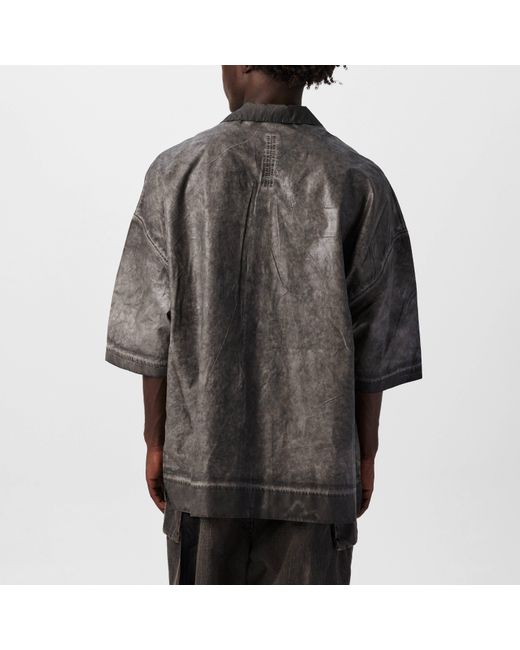 Rick Owens Gray Magnum Short Sleeved Shirt for men