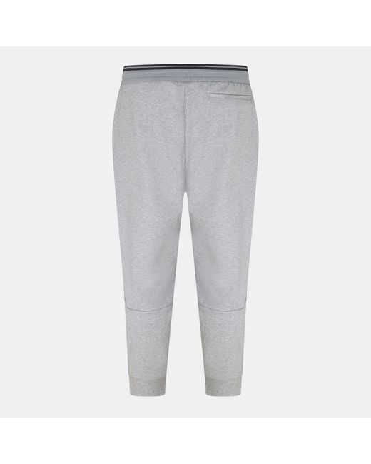 Boss Gray Soft Cotton-Blend Jogging Bottoms for men