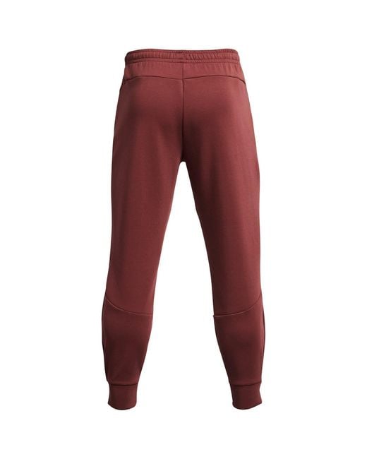 Under Armour Red Uns Closed Hem Fleece Joggers for men
