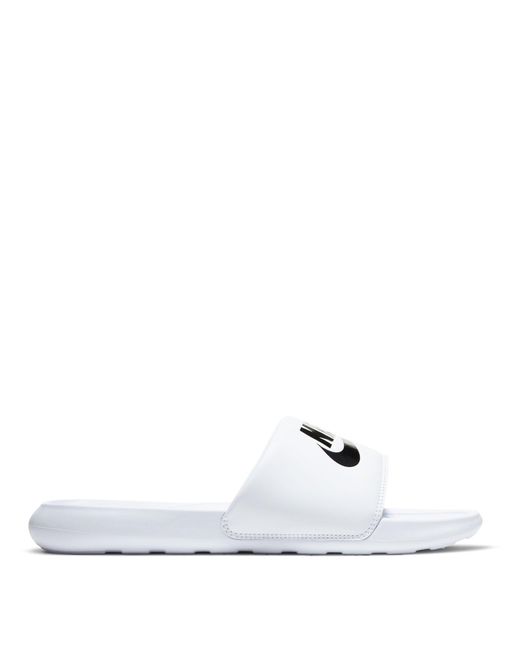 Nike White Victori One Slides for men