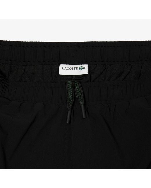 Lacoste Black Quick Drying Swim Shorts for men