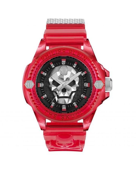 Philipp Plein Red The $kull Synthetic Watch for men