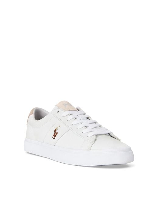 Polo Ralph Lauren White Canvas Trainers for men