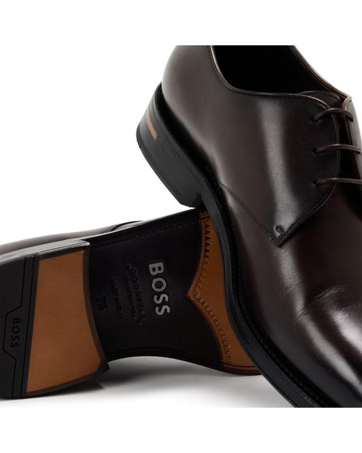 Boss Brown Terry Derby Shoes for men