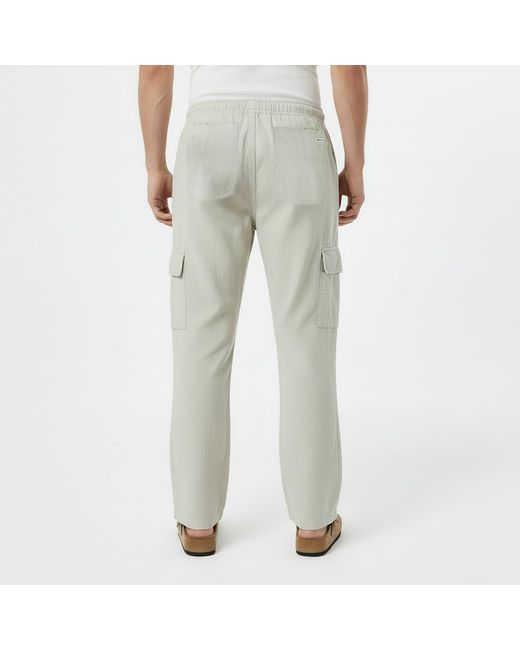 Jack Wills Gray Linen Cargo Trouser for men