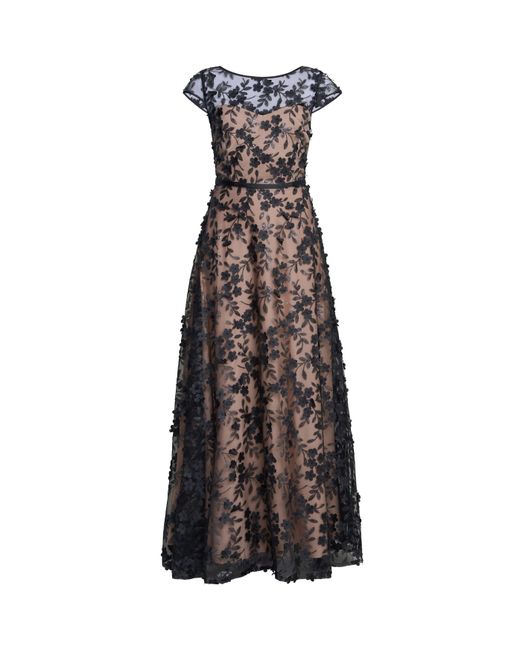 Gina Bacconi Multicolor Keira 3D Flower Maxi Dress