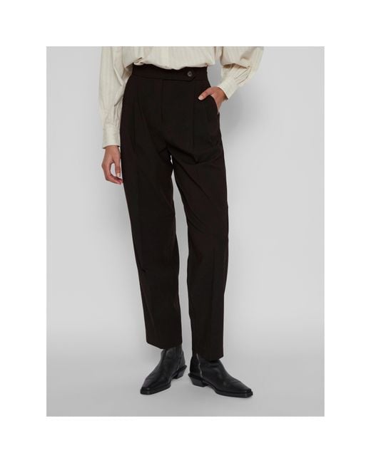 Vila Black Pleat Cigarette Trouser
