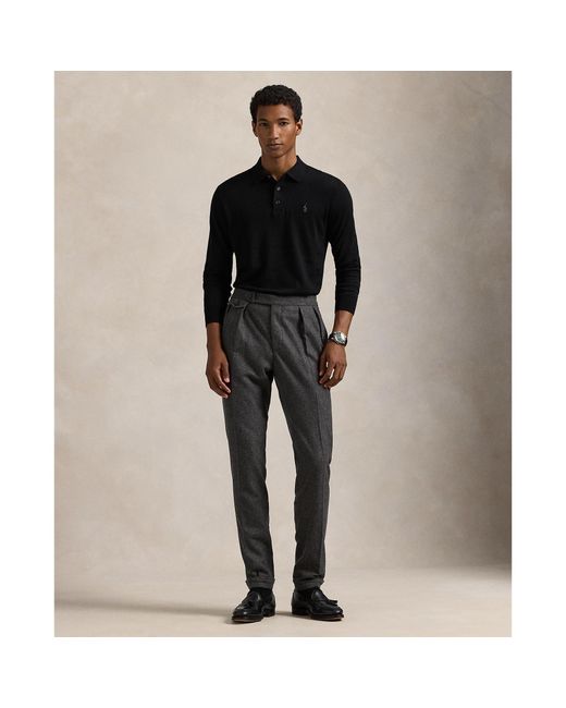 Polo Ralph Lauren Black Merino Crew Neck Jumper for men