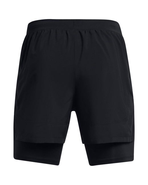 Under Armour Blue Ua Launch 2-In-1 5In Shorts for men