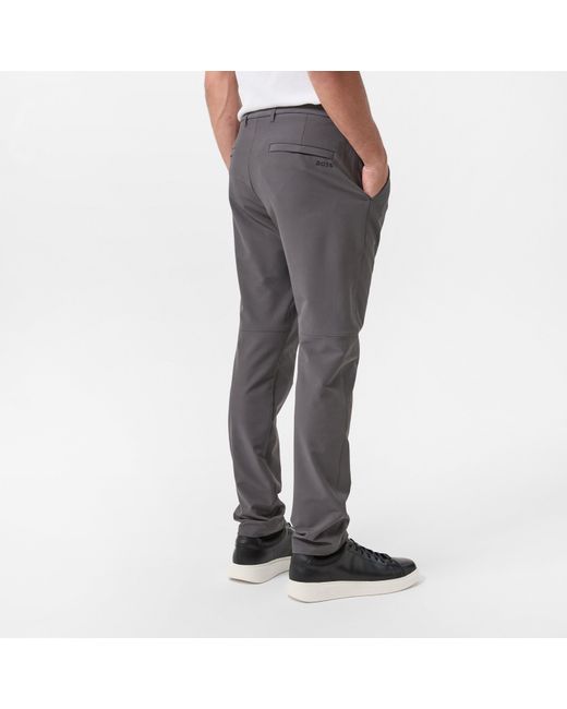 Boss Gray Hugo Commuter Slim Fit Trousers for men