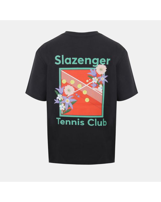 Slazenger 1881 Black Slaz Tennis Club Regular Fit T-Shirt for men