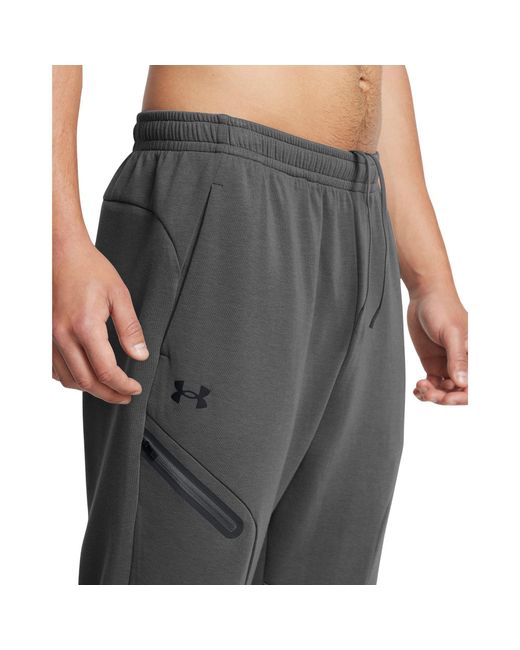 Under Armour Gray Unstoppable Closed Hem Fleece Joggers for men