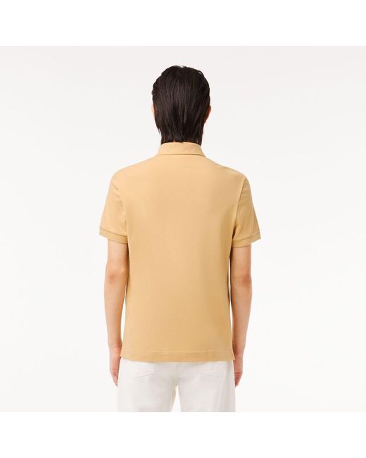 Lacoste Natural Regular-Fit Paris Stretch Piqué Polo Shirt for men