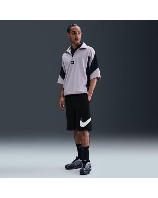Nike Black Sportswear Club Graphic Shorts for men