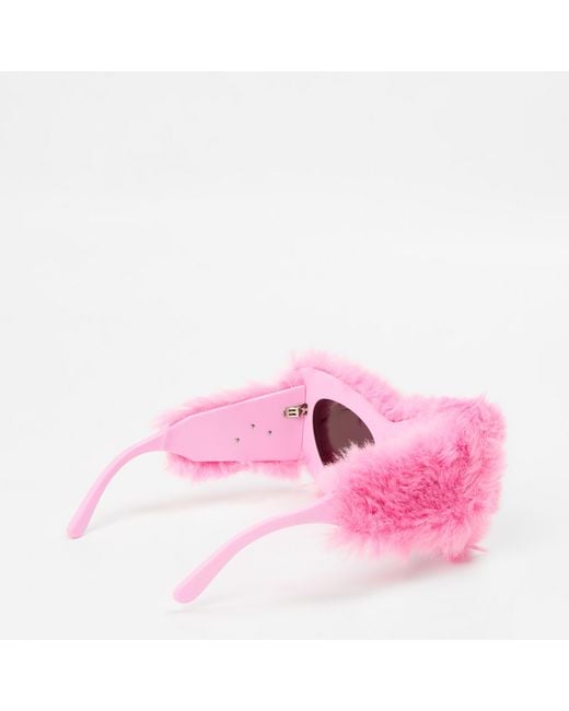 Balenciaga Pink Fluffy Sunglasses