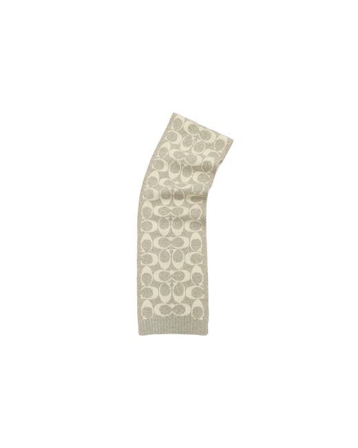 COACH White Jumbo Signature C Scarf