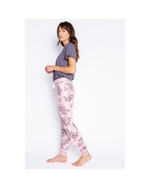 Pj Salvage Pink Cuffed Pants