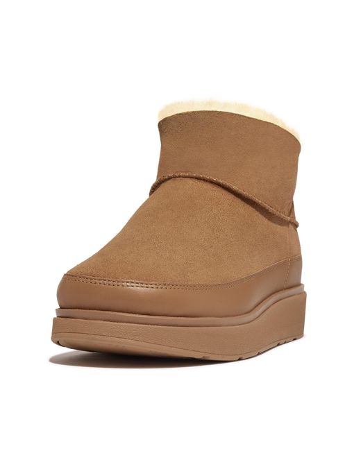 Fitflop Brown Gen-Ff Ultra-Mini Shearling Boots