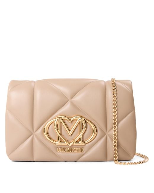 Love Moschino Natural Lm Quilted Cross Body Bags