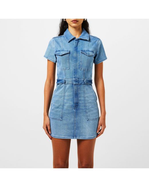 GOOD AMERICAN Fit For Success Stretch-Denim Mini Dress in Blue | Lyst UK