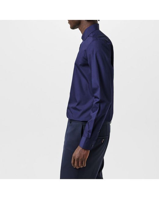 Twisted Tailor Blue Apsley Slim Shirt for men
