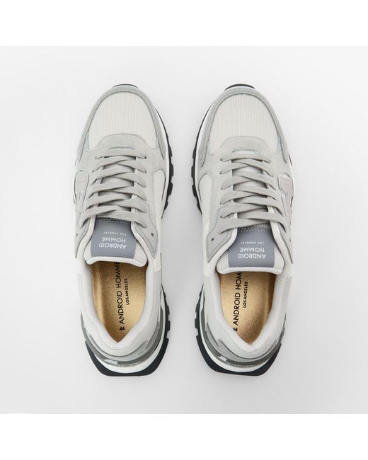 Android Homme White Multi-Material Chunky Trainers for men
